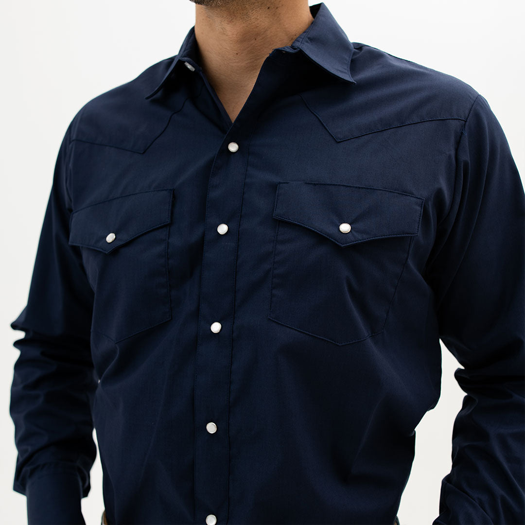 Camisa Vaquera Hannover Lisa Básica Azul HAN1100 - Very Vaquero