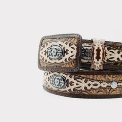 Cinto KAJM Grabado Laser Concho Choco 003