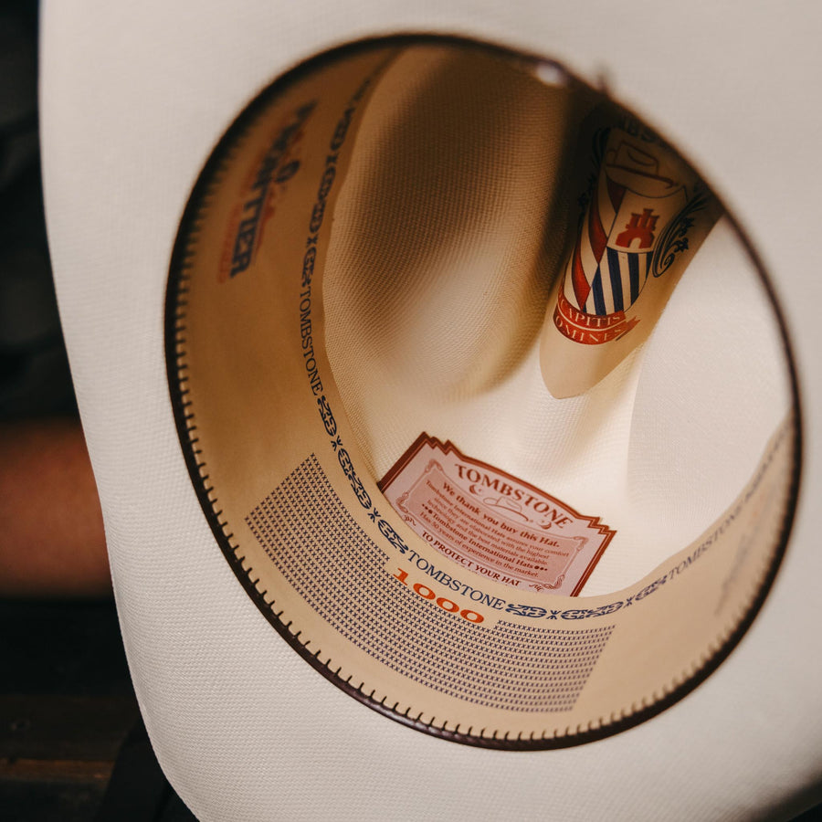 Sombrero Tombstone Frontier 1K Telar Natural Blanco 034