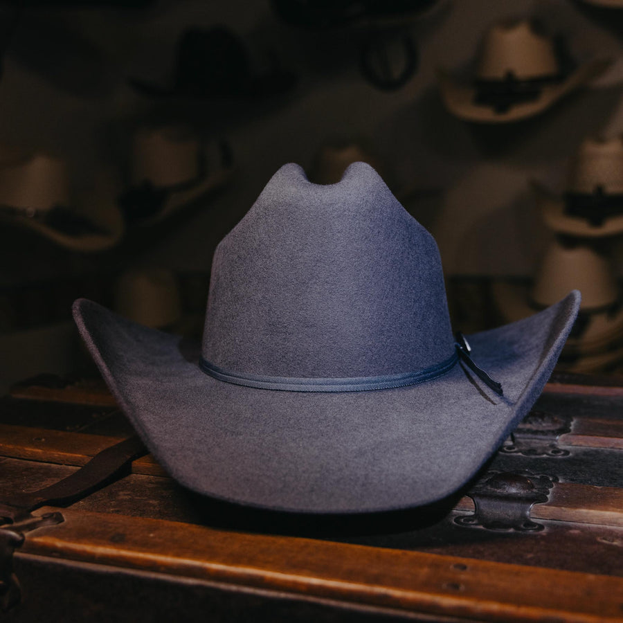 Sombrero Barba Norteña Texana Ganadero Plomo Lana 030