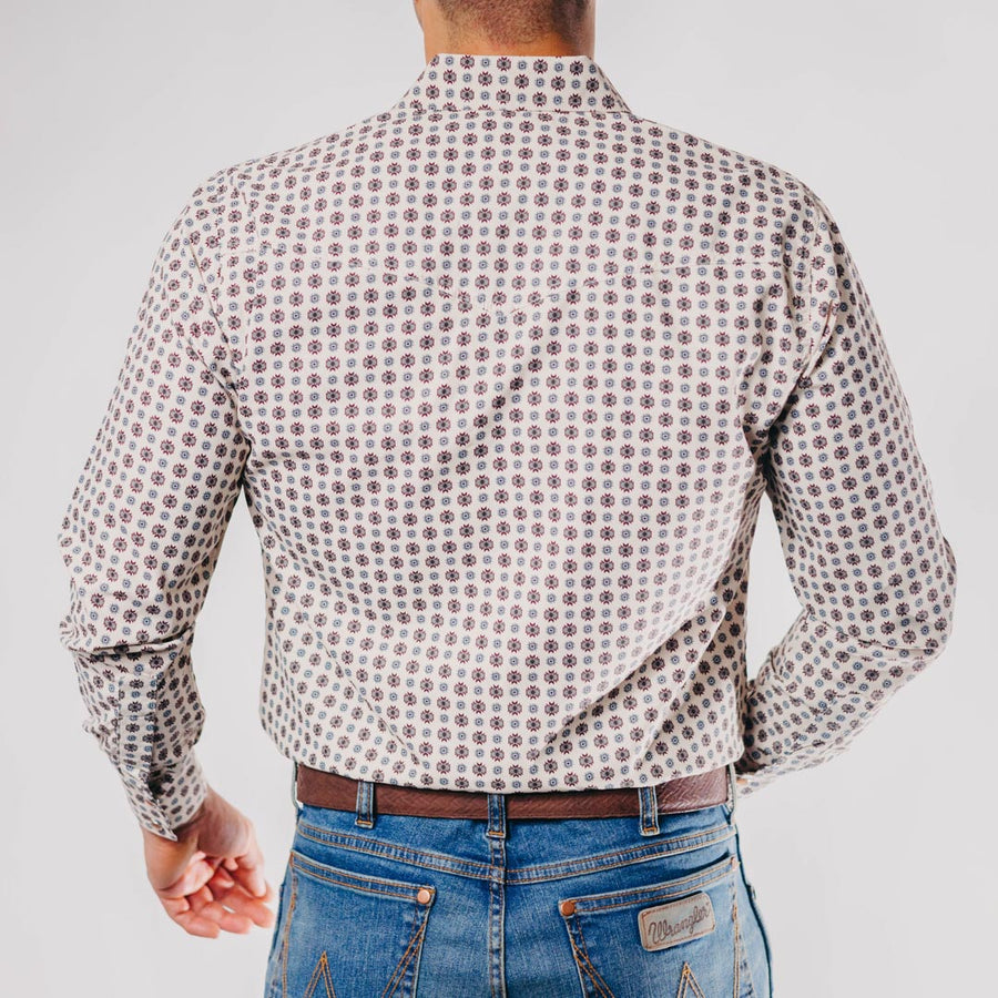 Camisa American West Estampada Aztec Beige 028