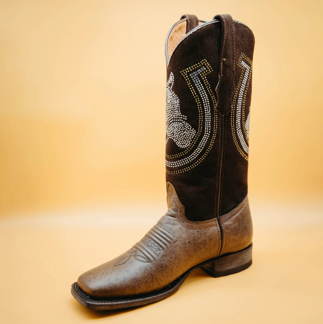 Bota Golden G Gamuza Café Herradura Caballo 092