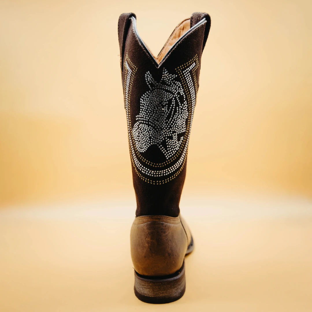 Bota Golden G Gamuza Café Herradura Caballo 092