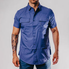 Camisa Platini MC Performance Azul 042