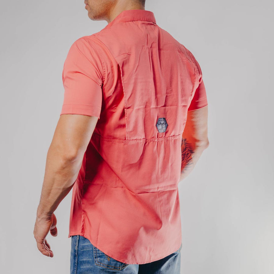 Camisa Platini Manga Corta Performance Salmon 040