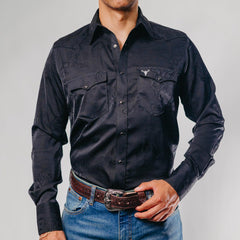 Camisa Cactus Jacquard Negro Amibas 100