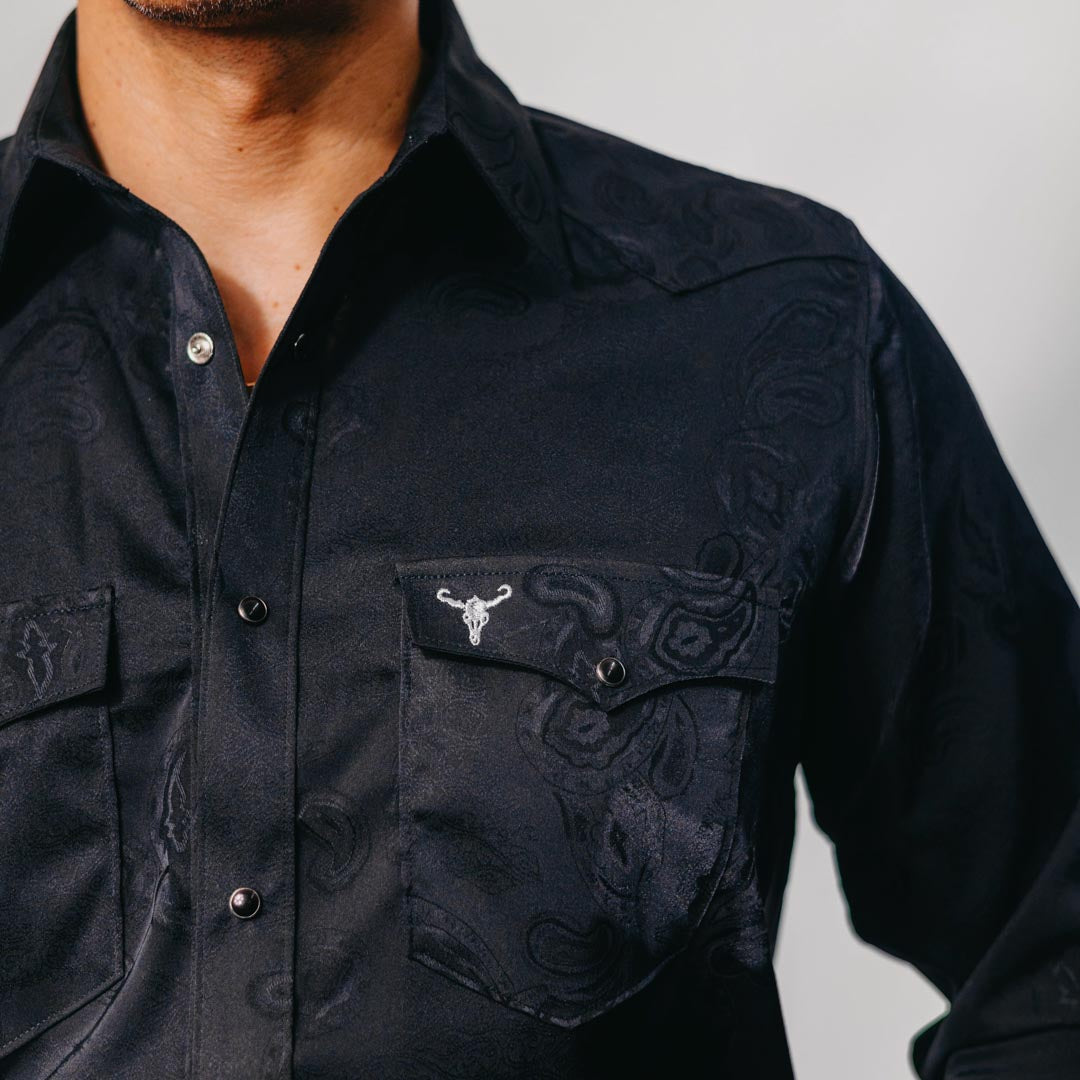 Camisa Cactus Jacquard Negro Amibas 100