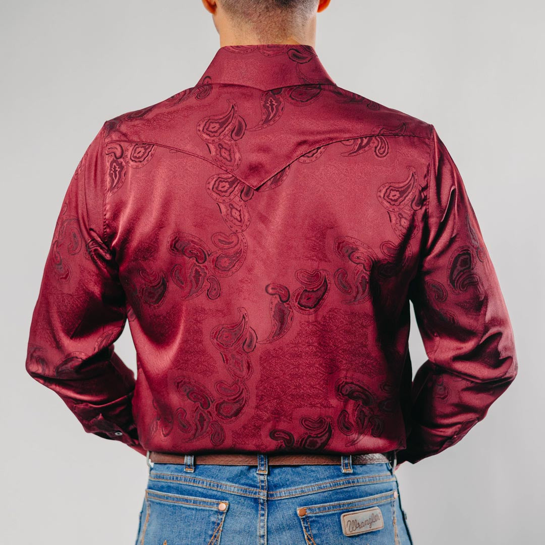 Camisa Cactus Jacquard Vino Amibas 101