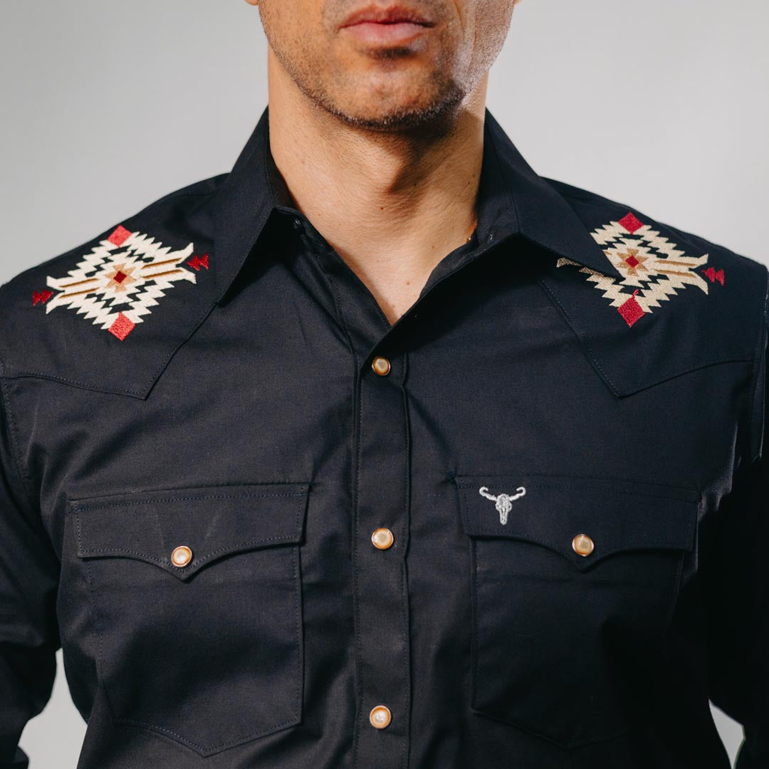 Camisa Cactus Bord Negro/Aztec 104