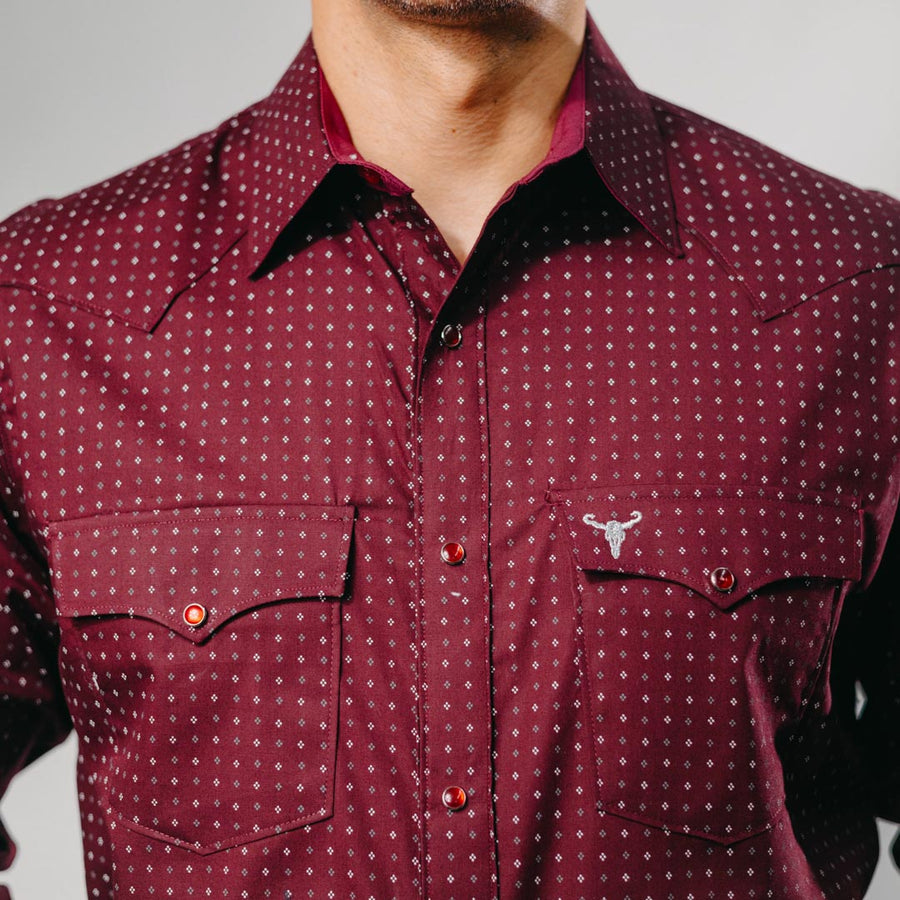 Camisa Cactus Estampada Vino 105