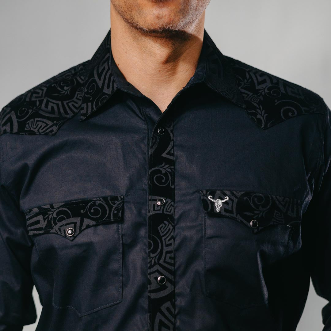 Camisa Cactus Est Negro Flock 107