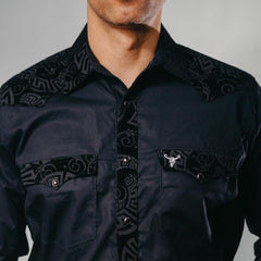 Camisa Cactus Est Negro Flock 107