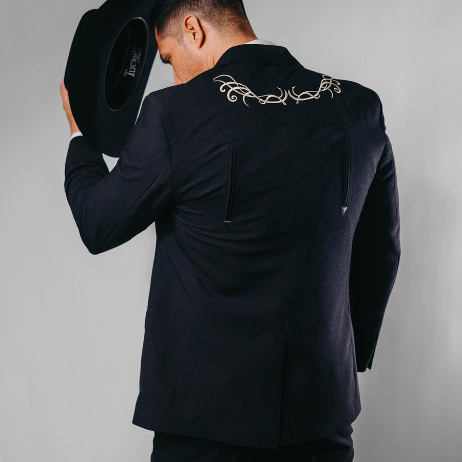 Traje Far West Vaquero Jyh Negro Bord Beige 009
