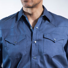 Camisa 1800 West Est Azul/Blanco 036