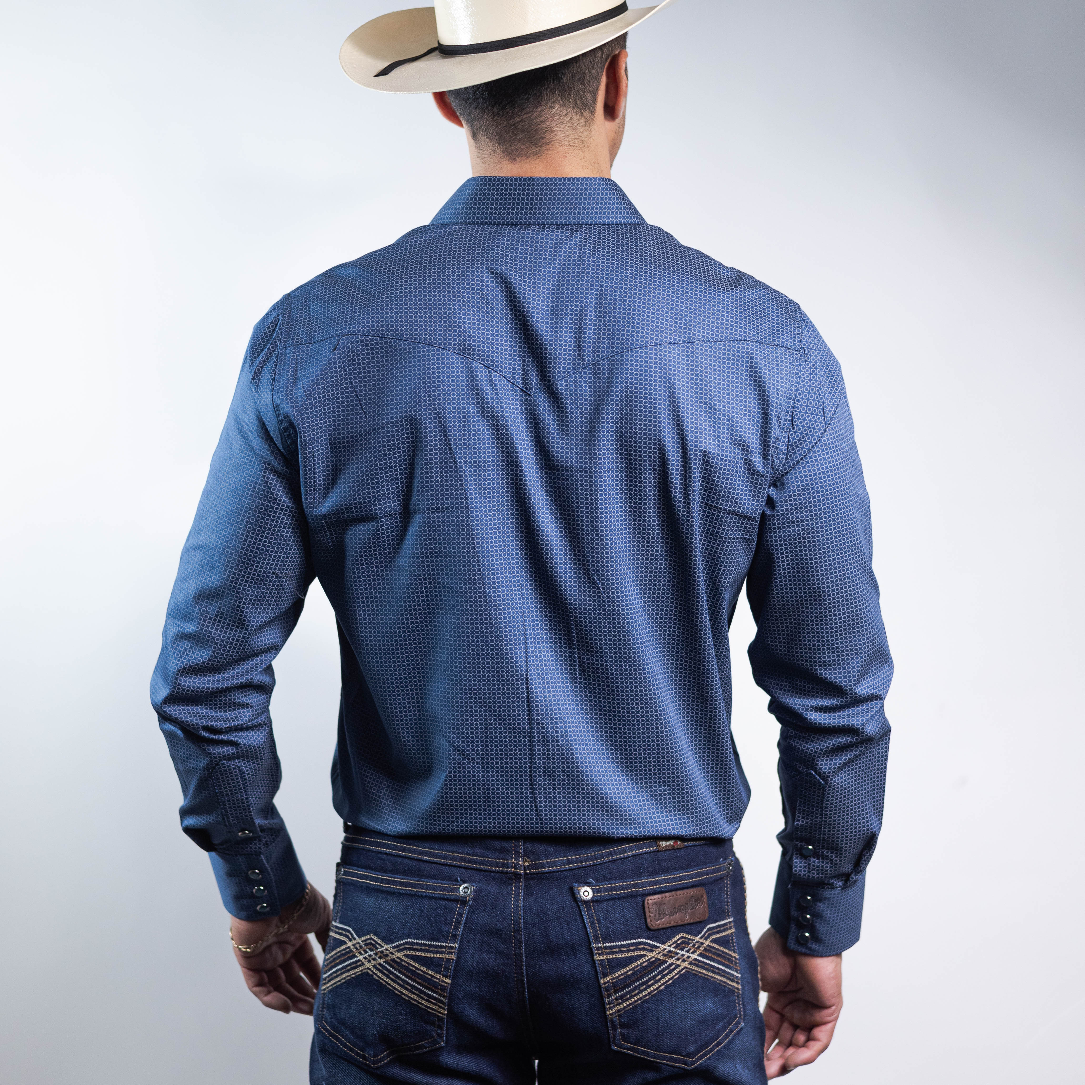 Camisa 1800 West Est Azul/Blanco 036