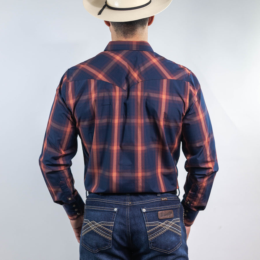 Camisa 1800 West Cuadros Azul/Shedron 040