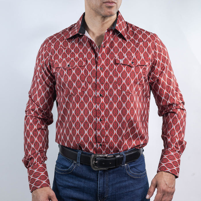Camisa Cactus Estampada Rojo/Blanco 154
