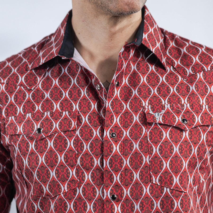 Camisa Cactus Estampada Rojo/Blanco 154