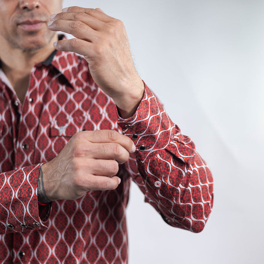 Camisa Cactus Estampada Rojo/Blanco 154