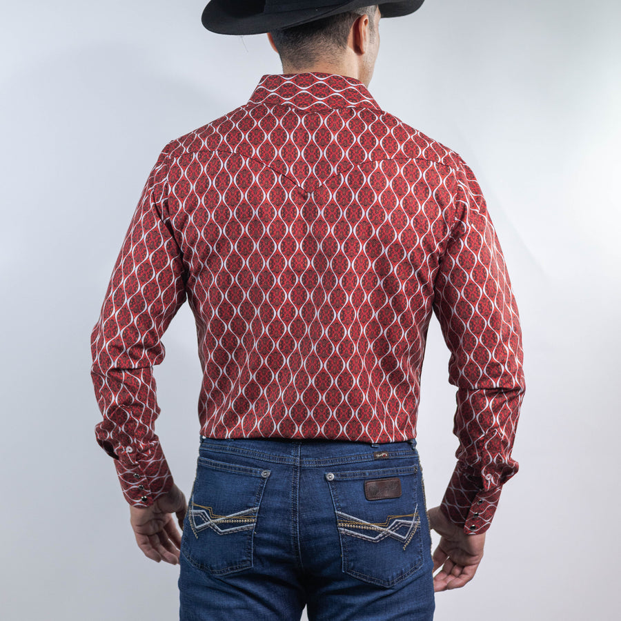 Camisa Cactus Estampada Rojo/Blanco 154