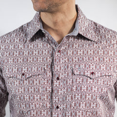Camisa Cactus Est Gris/Vino/Blanco 155