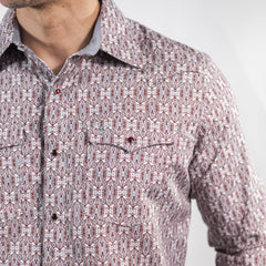 Camisa Cactus Est Gris/Vino/Blanco 155