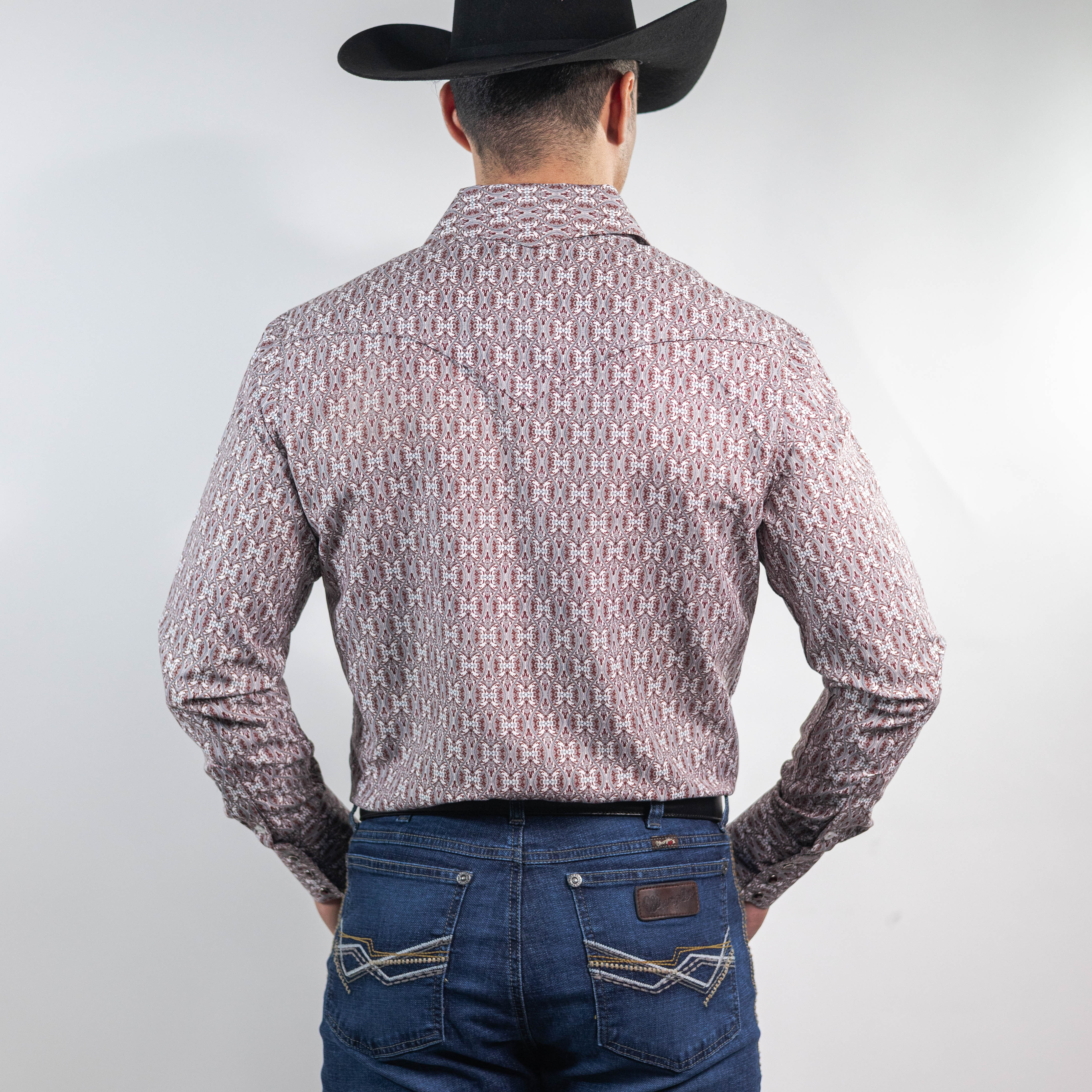 Camisa Cactus Est Gris/Vino/Blanco 155