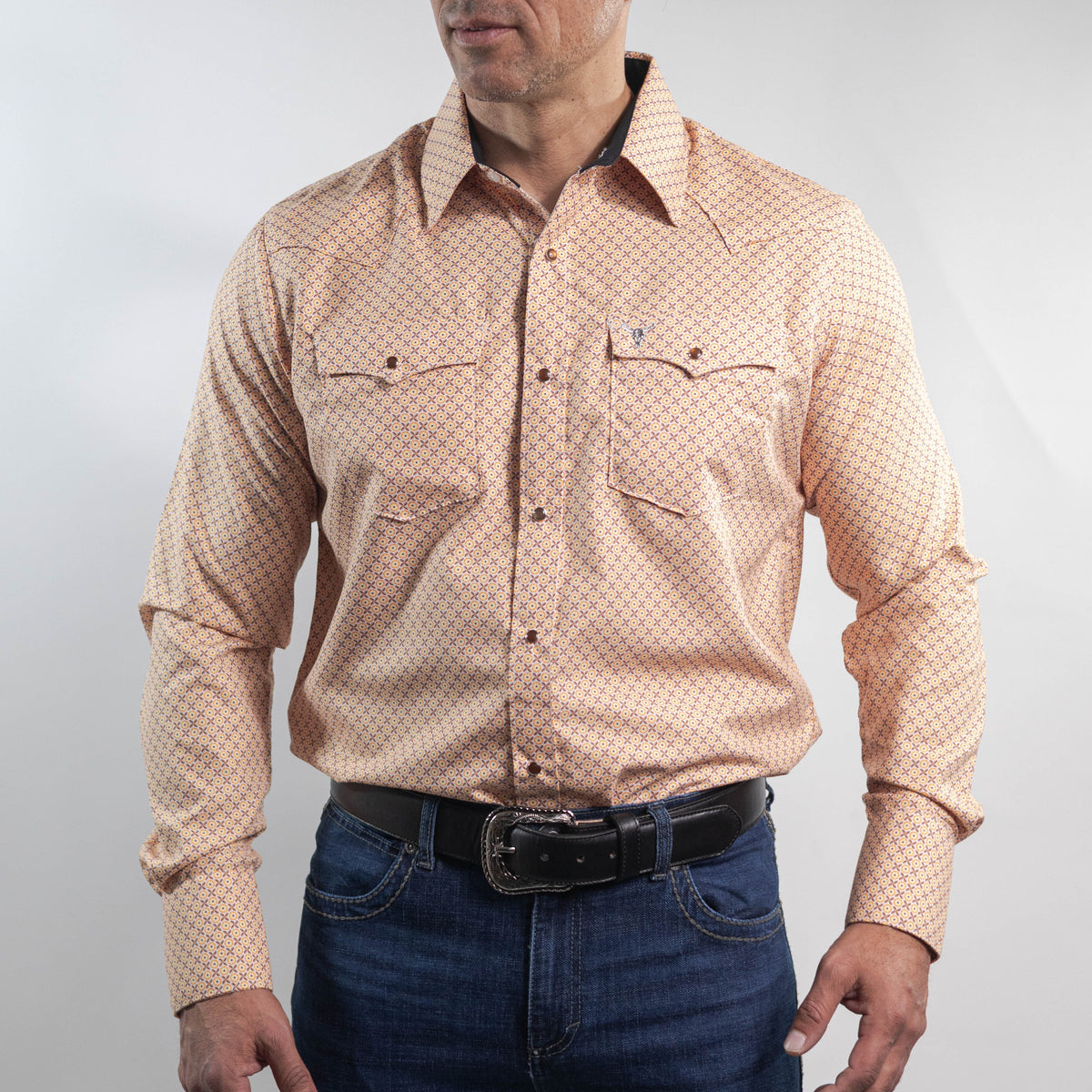Camisa Cactus Est Coral/Amarillo 158
