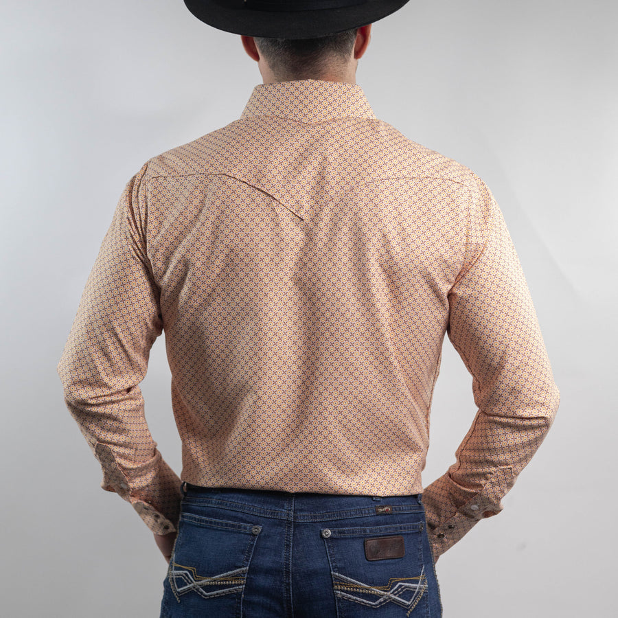 Camisa Cactus Estampada Coral/Amarillo 158