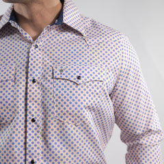 Camisa Cactus Est Beige/Azul Flor 159