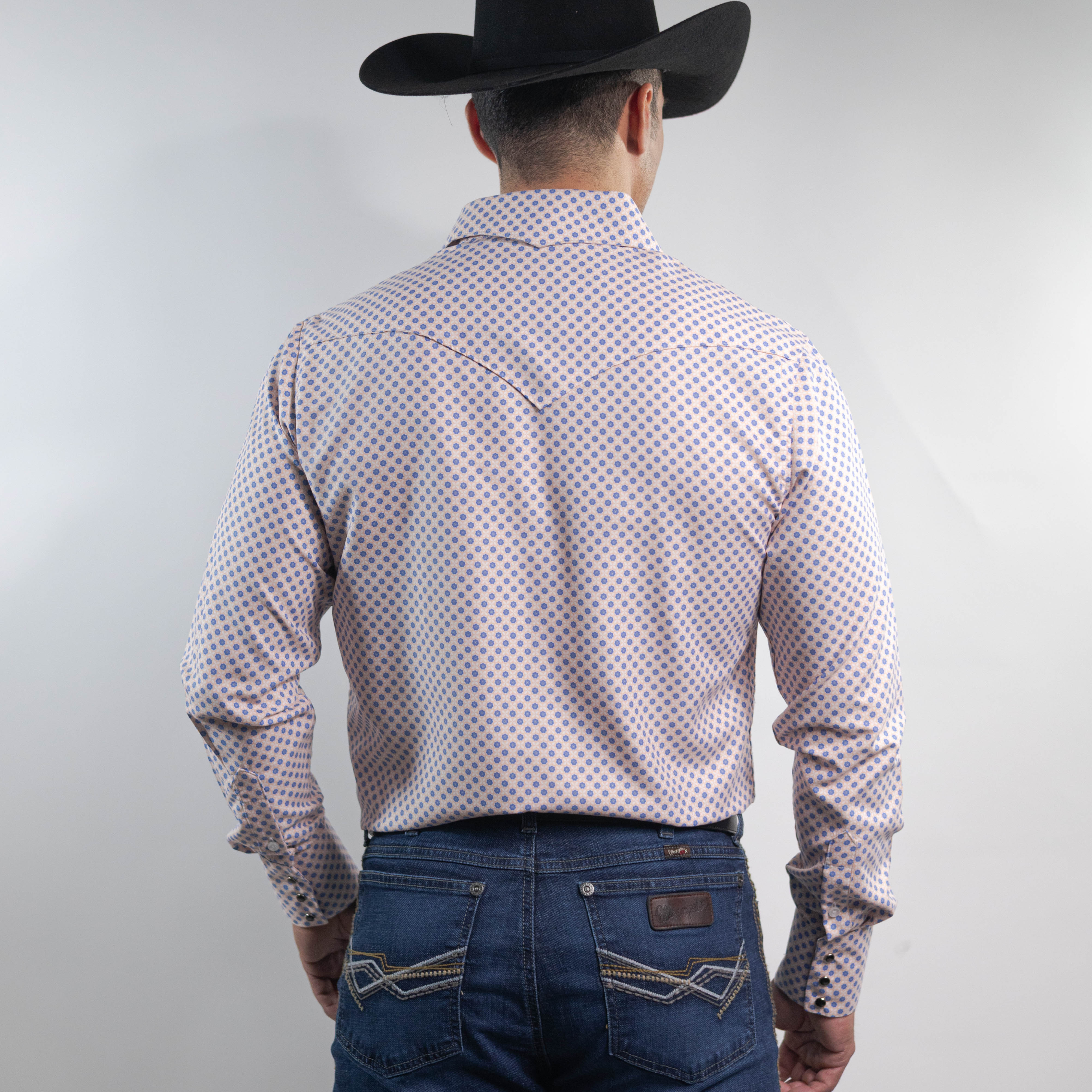 Camisa Cactus Est Beige/Azul Flor 159