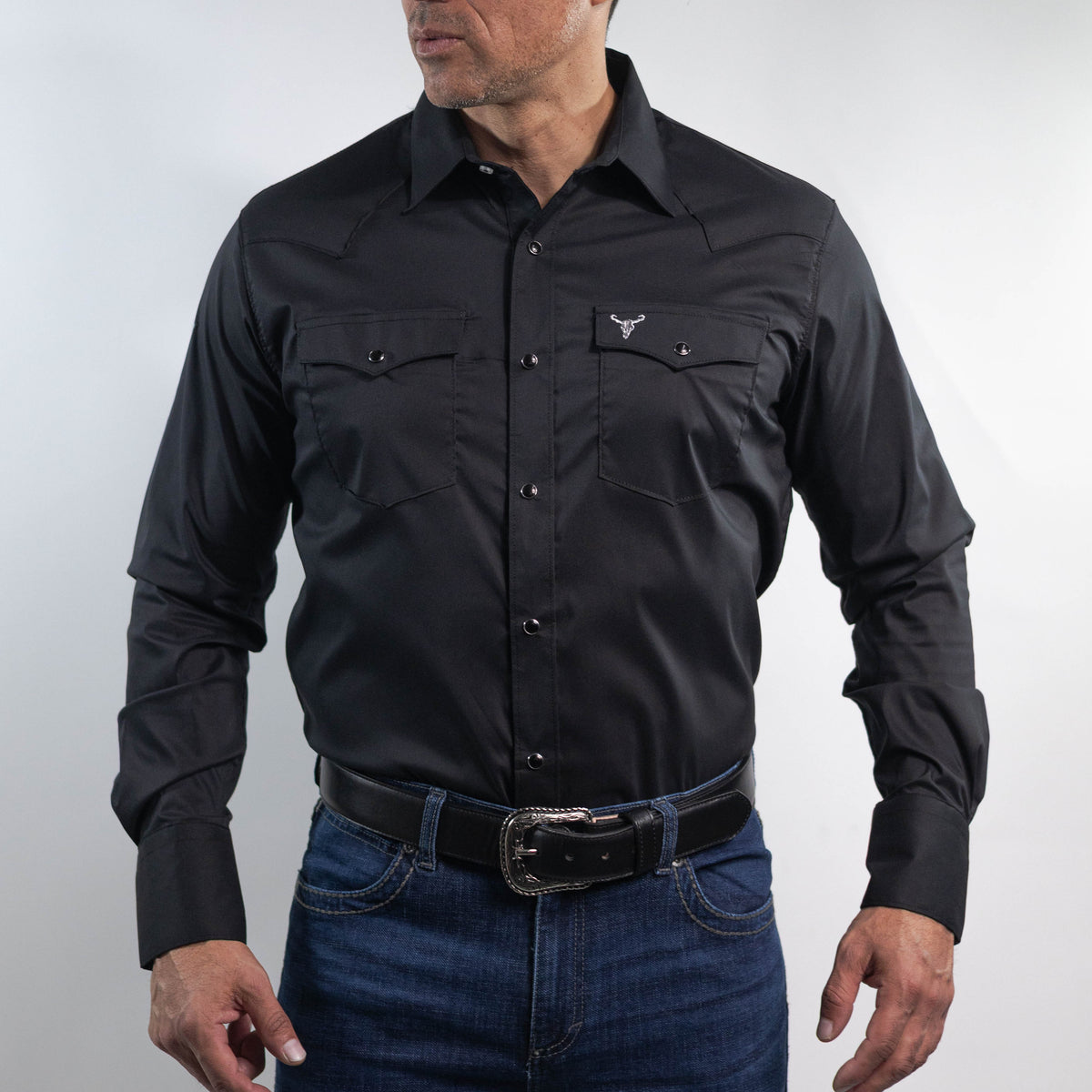 Camisa Cactus Lisa Negro 160