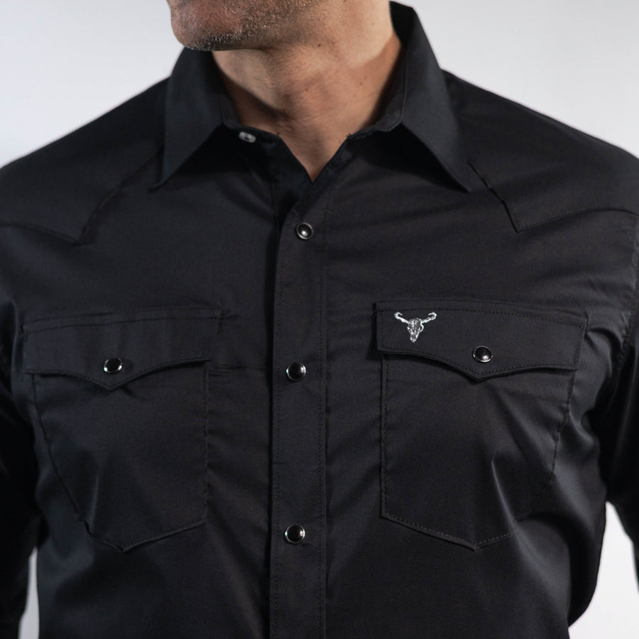 Camisa Cactus Lisa Negro 160