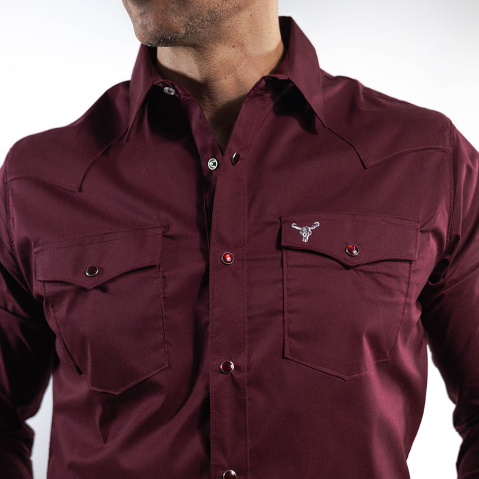 Camisa Cactus Lisa Vino 162