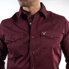 Camisa Cactus Lisa Vino 162