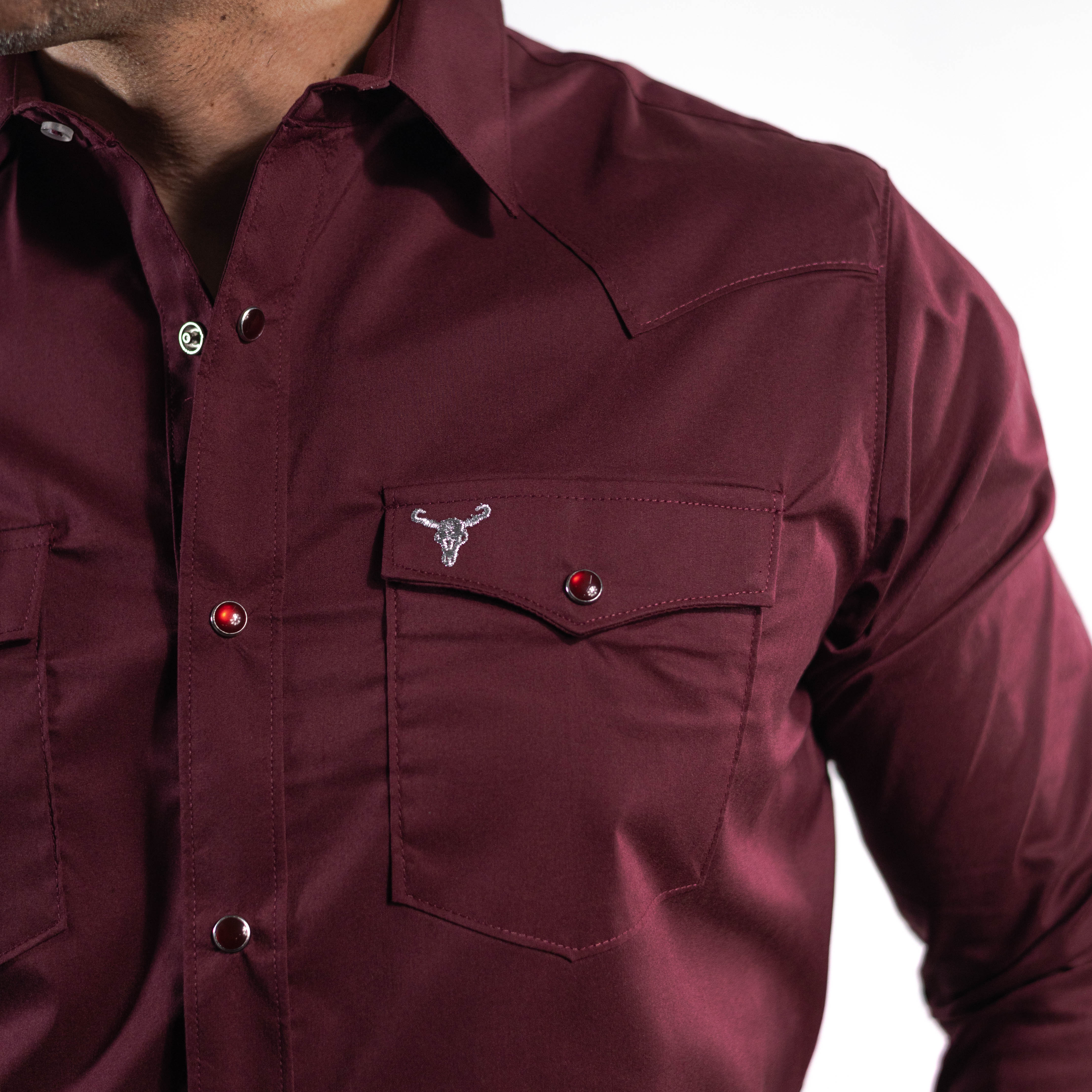 Camisa Cactus Lisa Vino 162