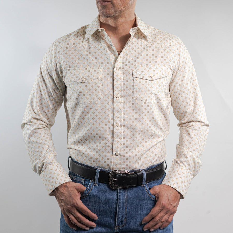 Camisa McAllen Estampada Blanco/Flor 082