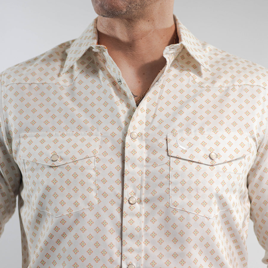 Camisa McAllen Estampada Blanco/Flor 082