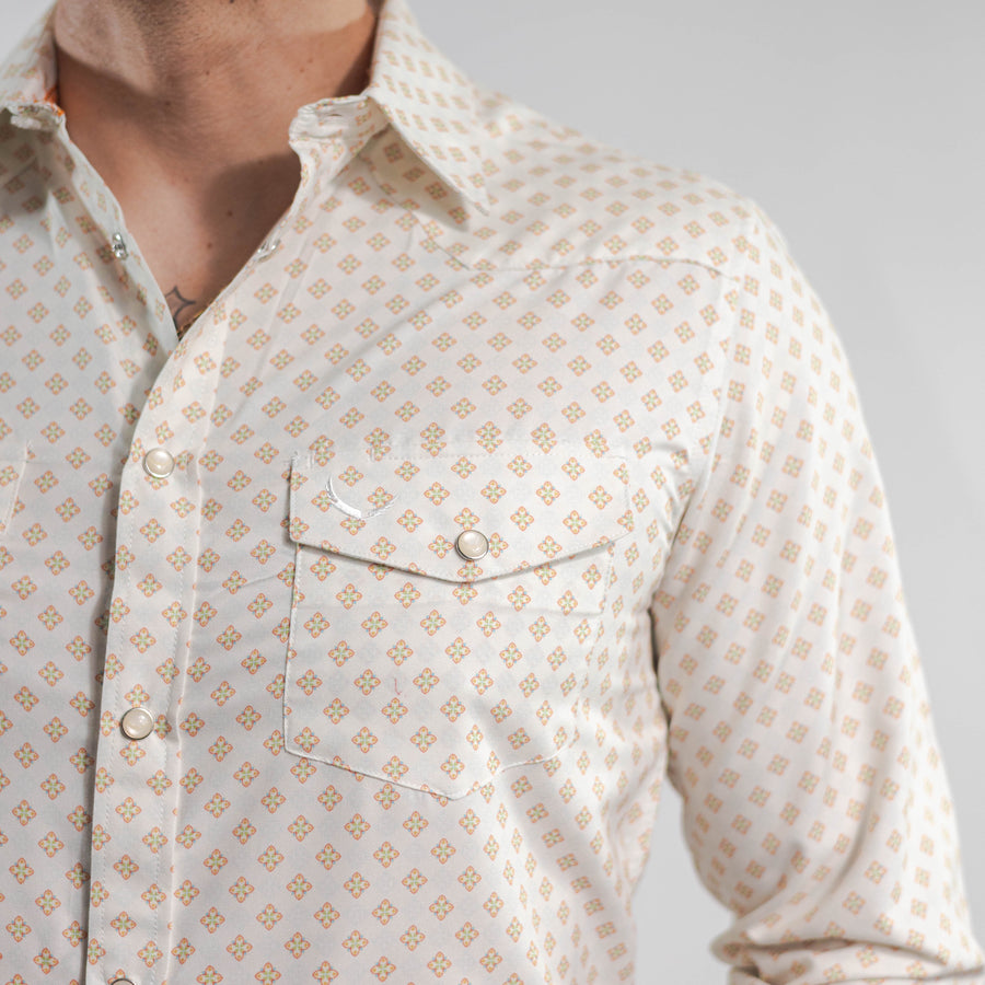 Camisa McAllen Estampada Blanco/Flor 082