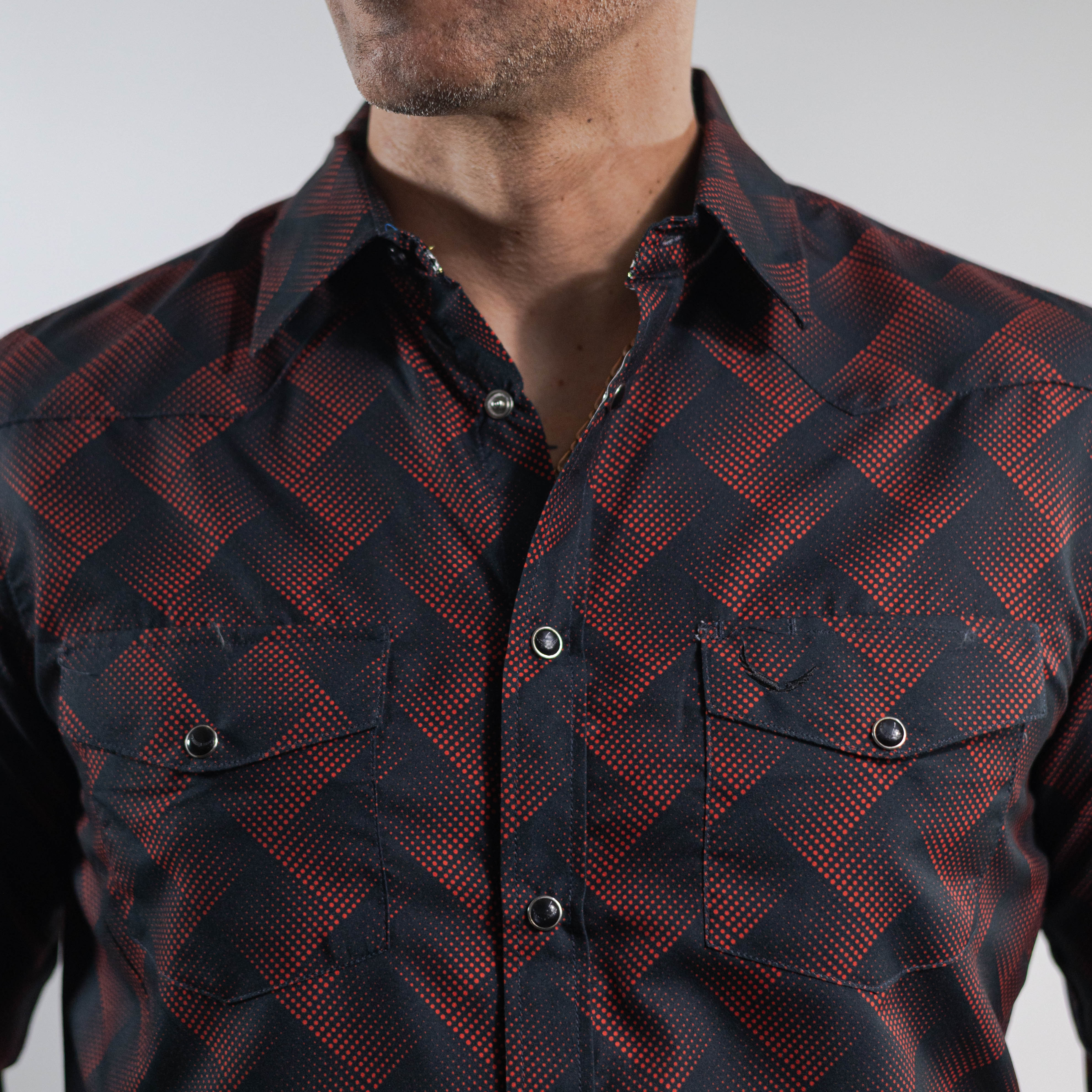 Camisa McAllen Est Negro/Rojo 083
