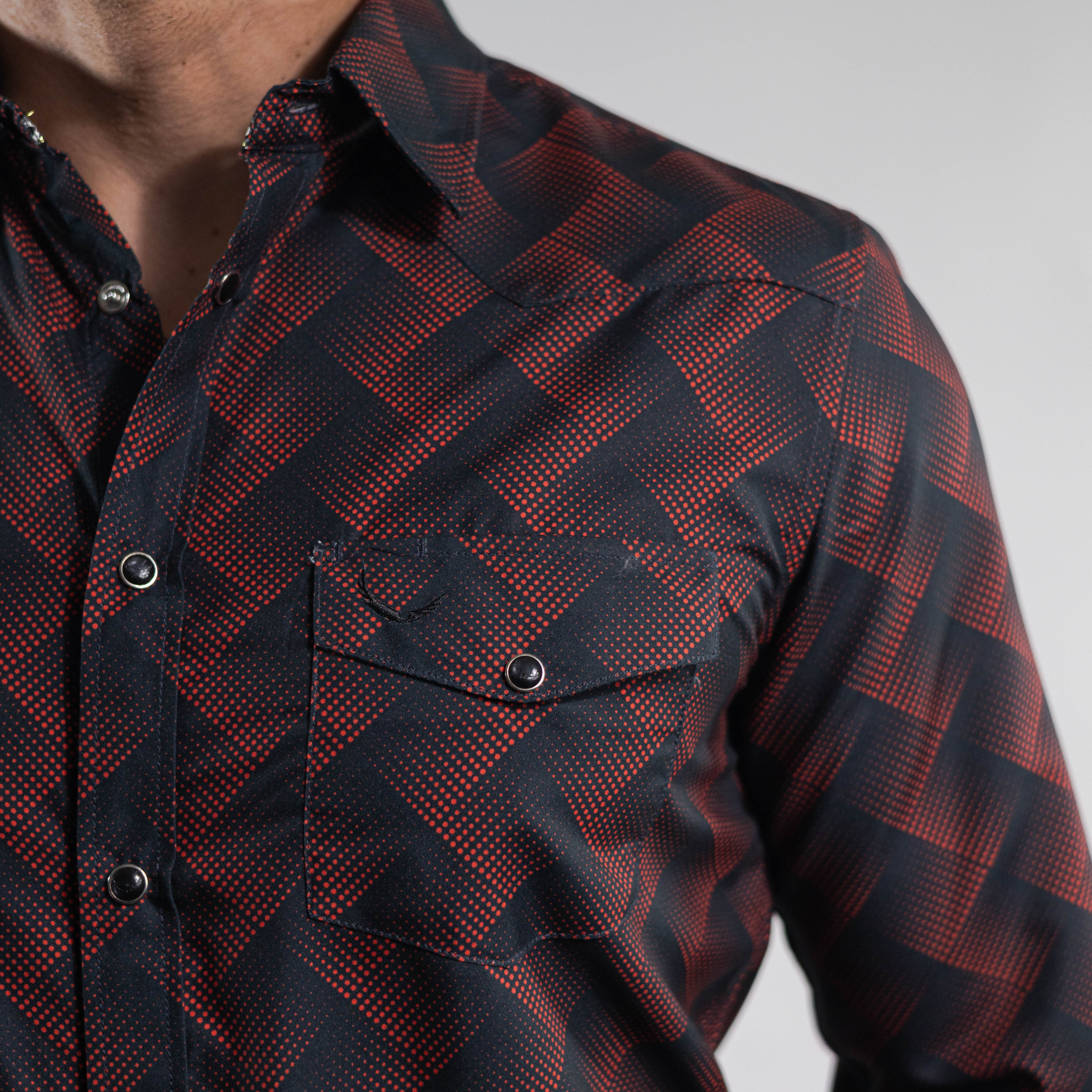 Camisa McAllen Est Negro/Rojo 083