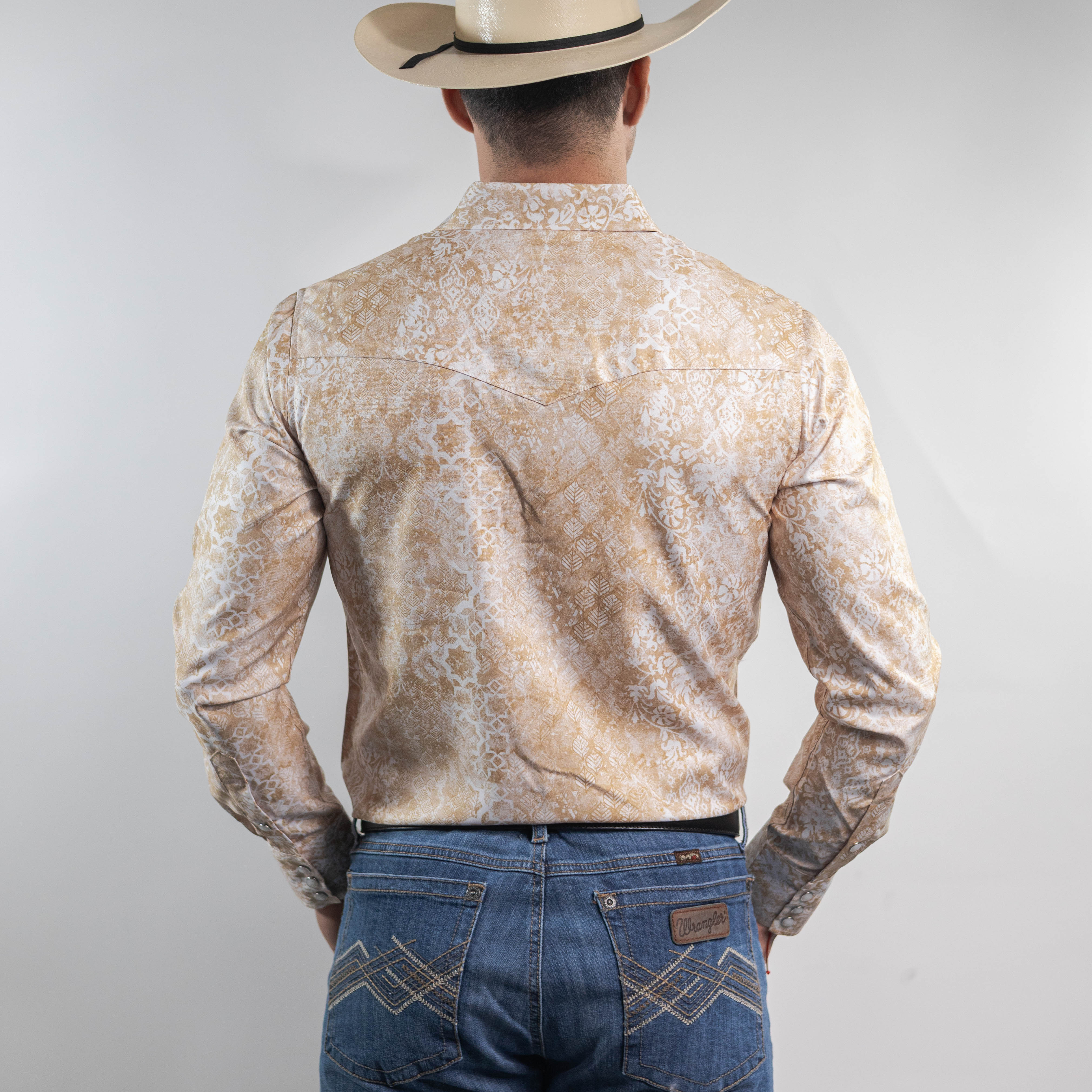 Camisa McAllen Est Dorado/Blanco Flor 085