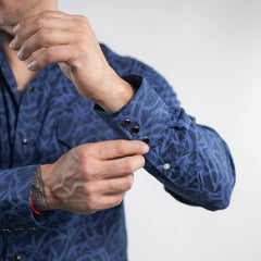 Camisa Longhorn Est Azul/Azul 001