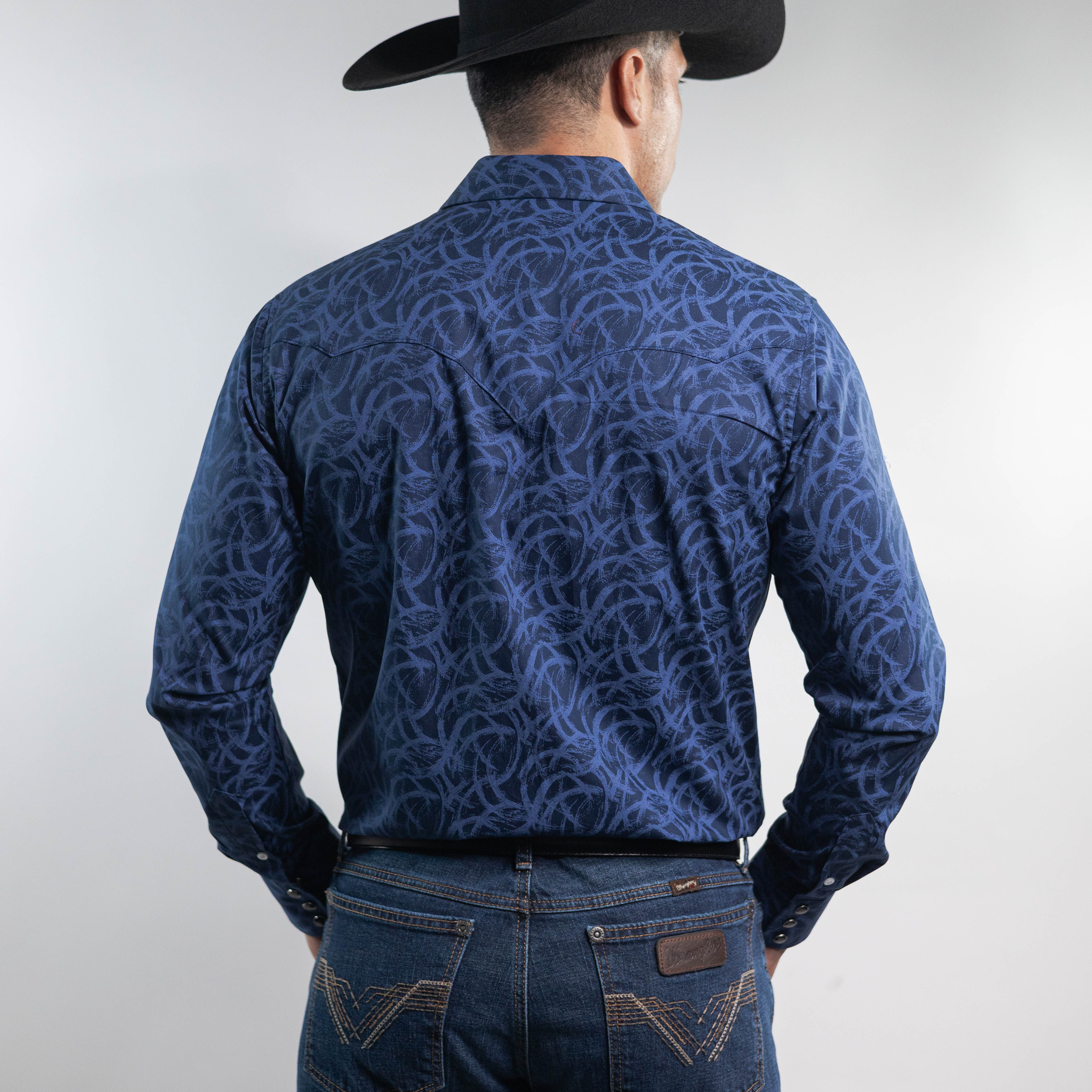 Camisa Longhorn Est Azul/Azul 001
