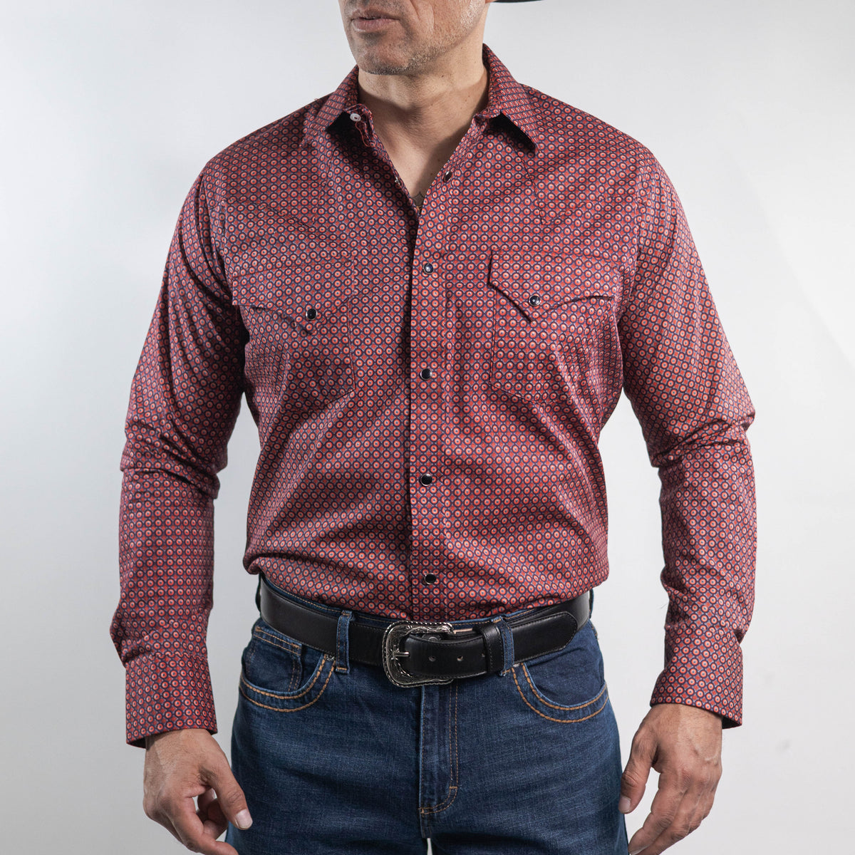 Camisa Longhorn Est Shedron/Azul 004