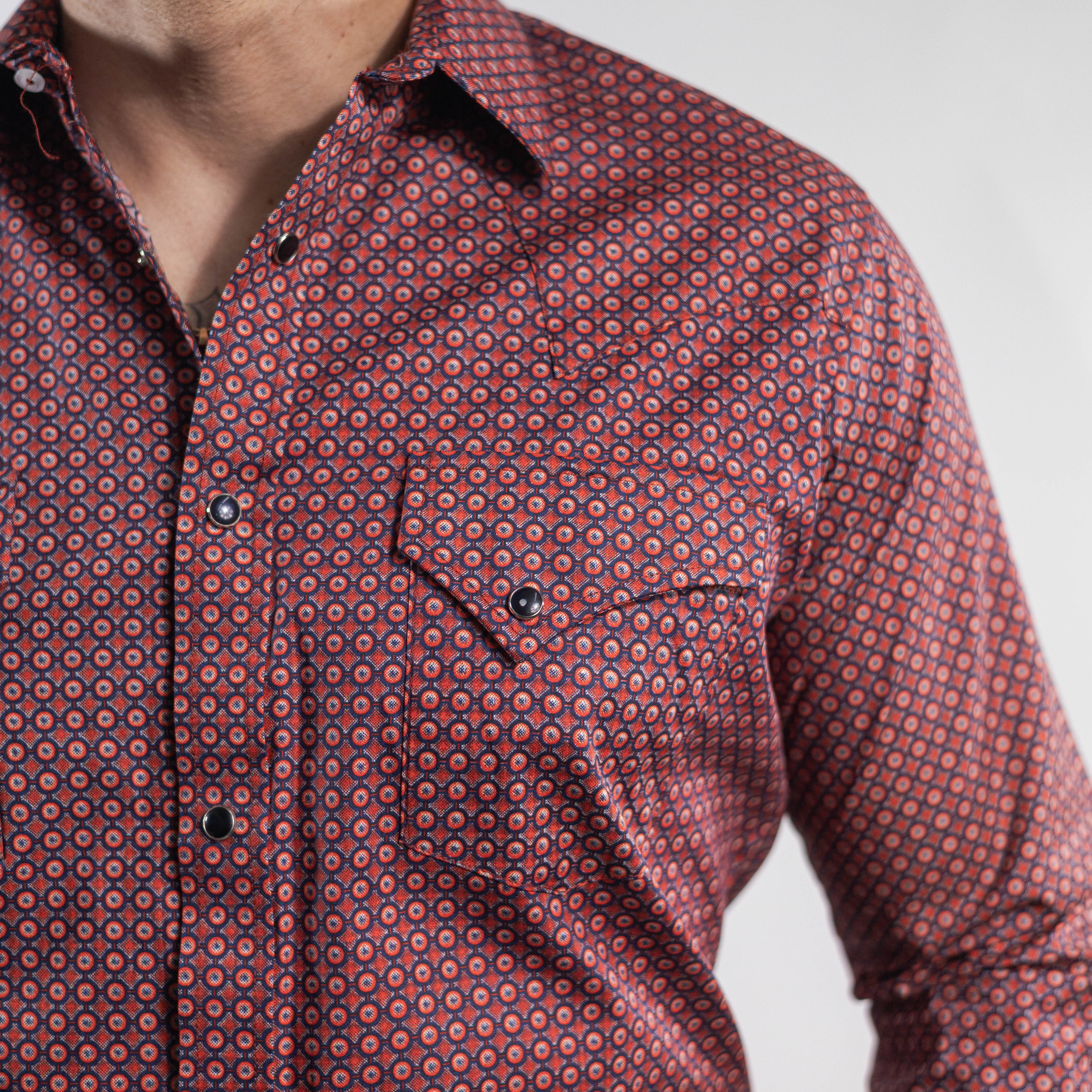 Camisa Longhorn Est Shedron/Azul 004