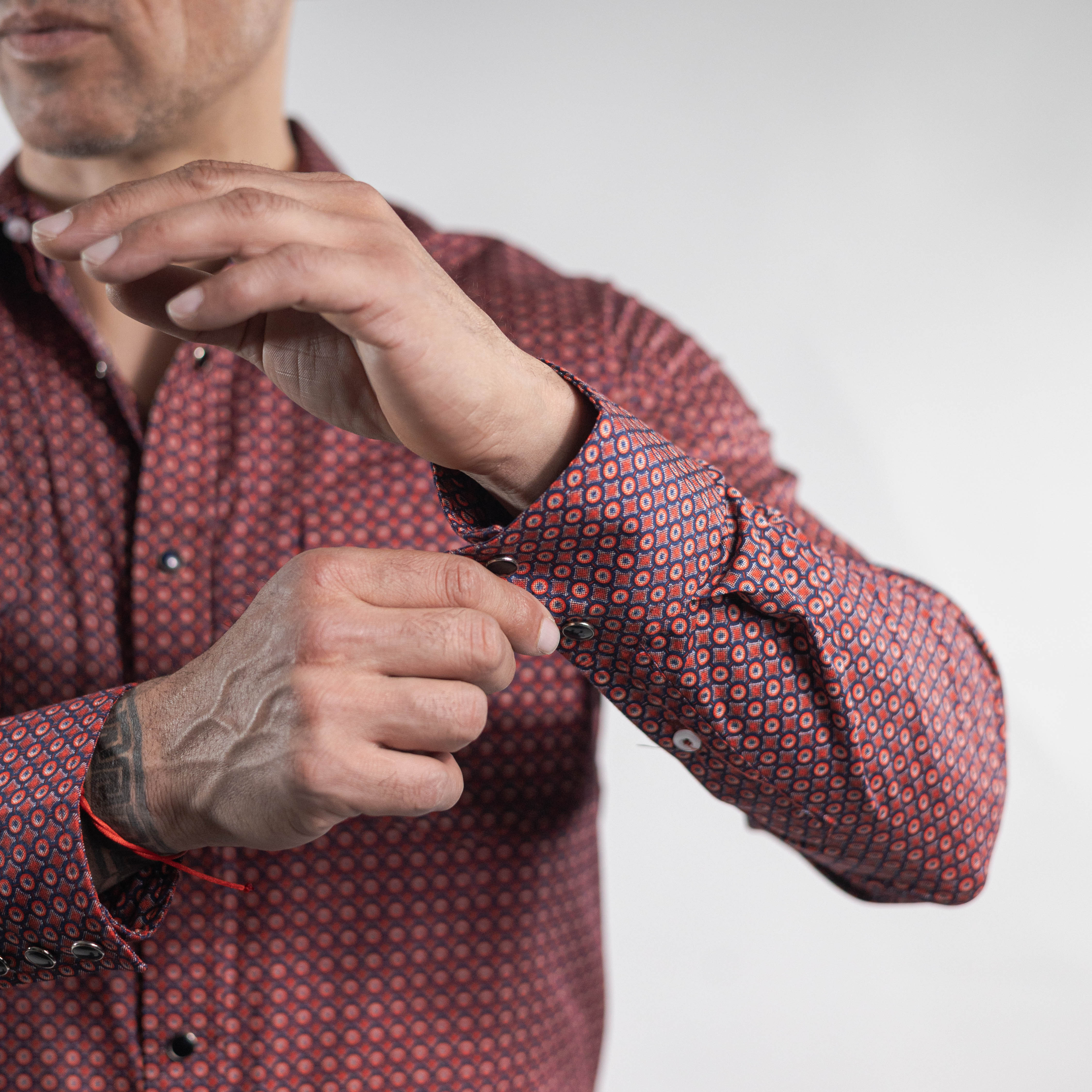 Camisa Longhorn Est Shedron/Azul 004