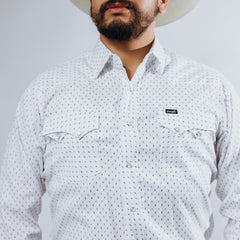 Camisa Wrangler Est Blanco/Puntos 222