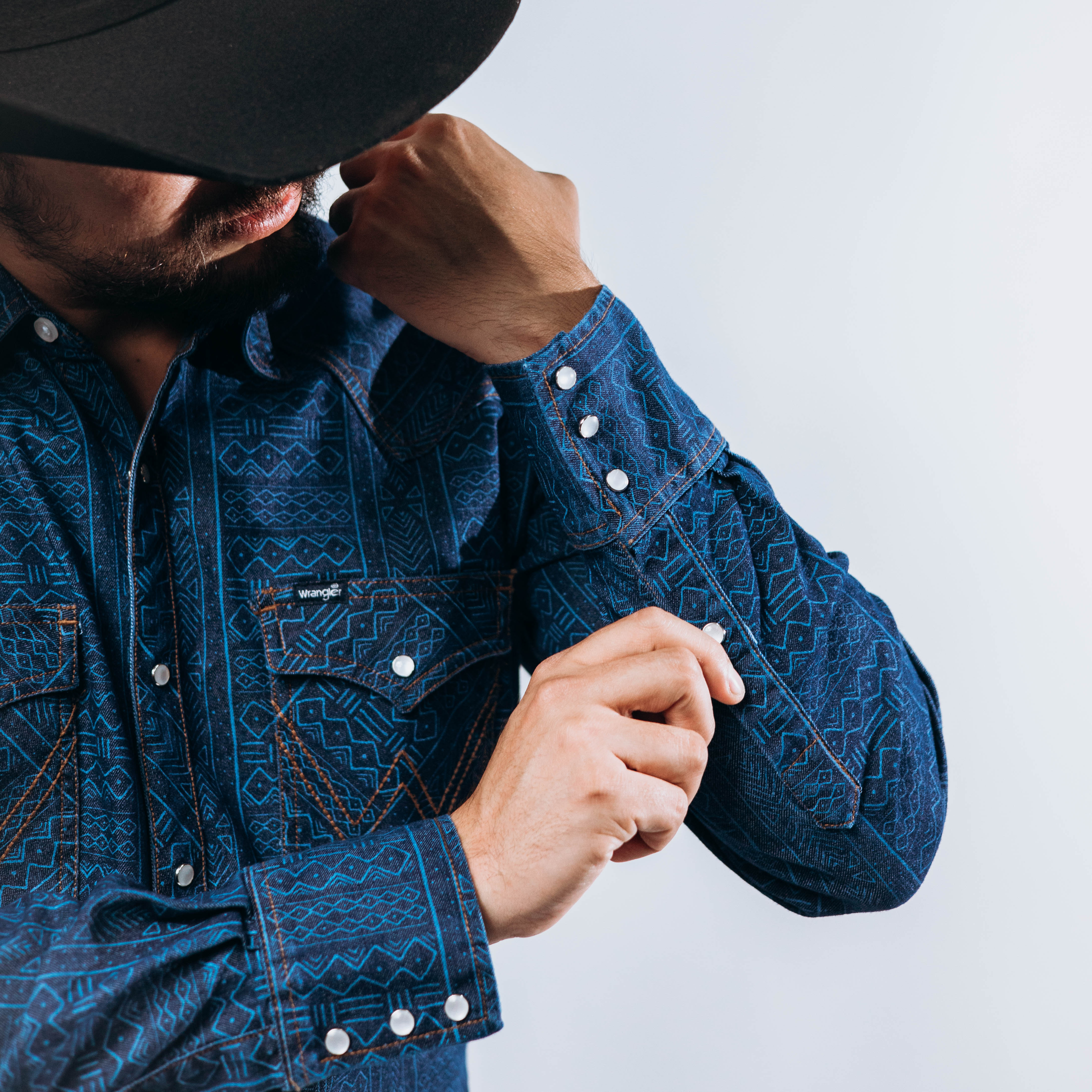 Camisa Wrangler Mezclilla Est Azteca 002