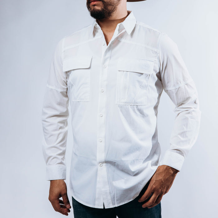 Camisa Platini Manga Larga Performance Blanco 046